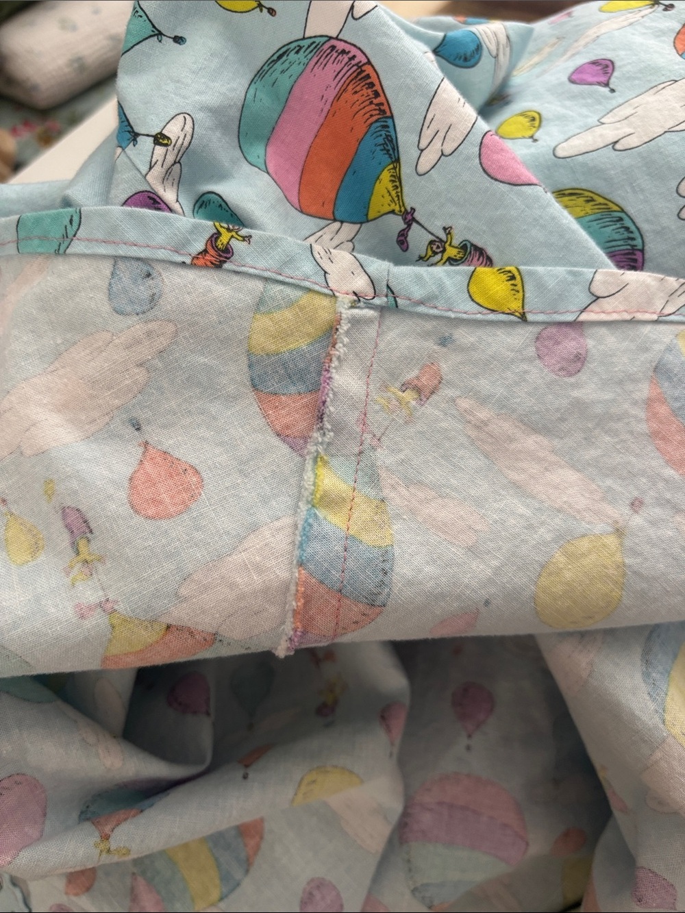 Dr Seuss Oh The Places You’ll Go Light Blue Hot Air Balloon Midi Skirt - Picture 4 of 4